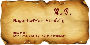Mayerhoffer Virág névjegykártya